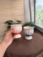 🍨 Striped Dessert Cups (Set of 2)