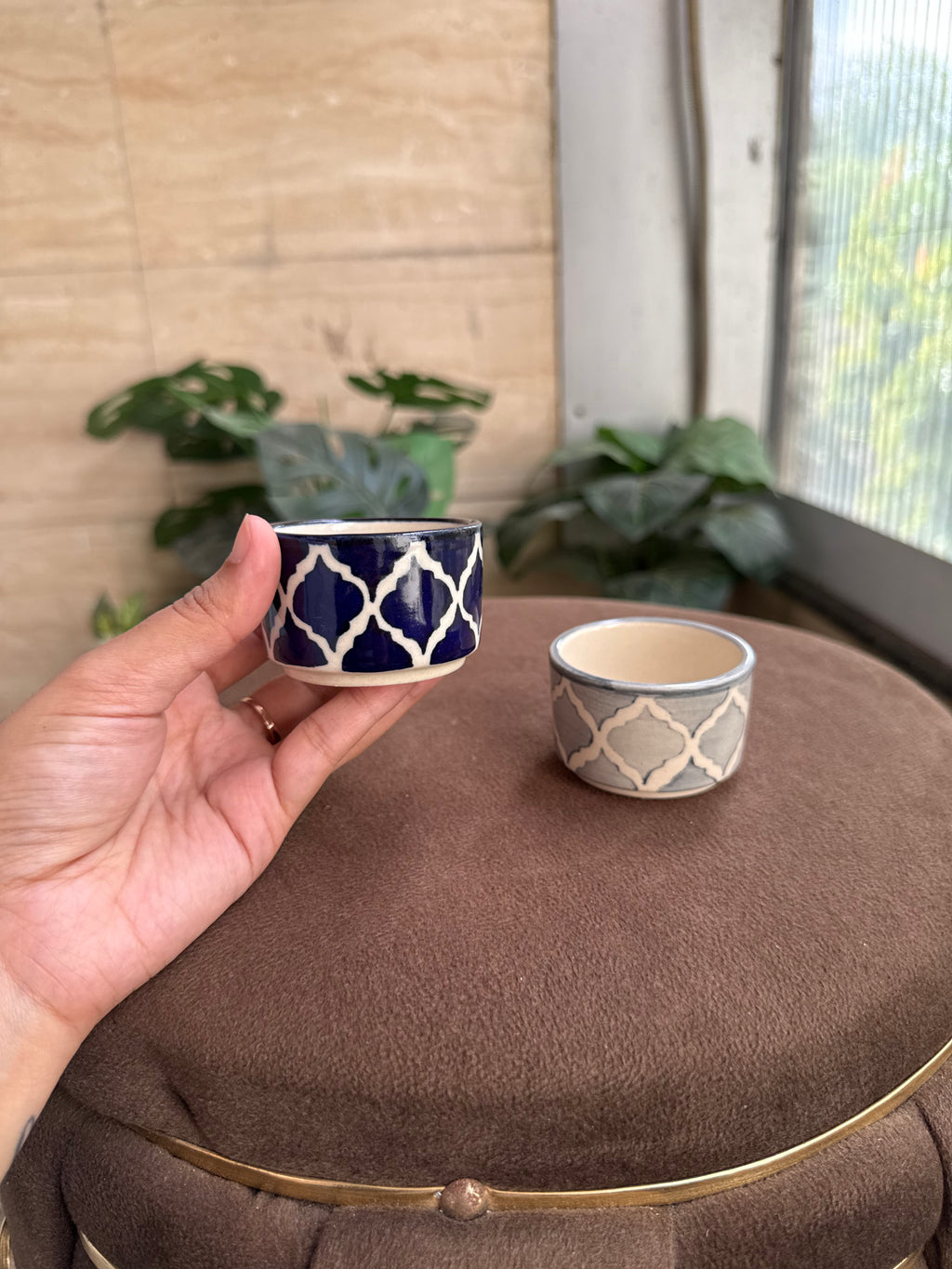 Ceramic Mini Bowls – Moroccan Pattern (Set of 2)