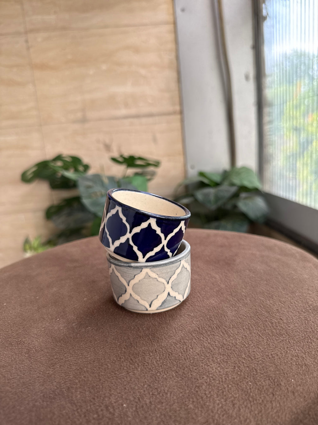Ceramic Mini Bowls – Moroccan Pattern (Set of 2)