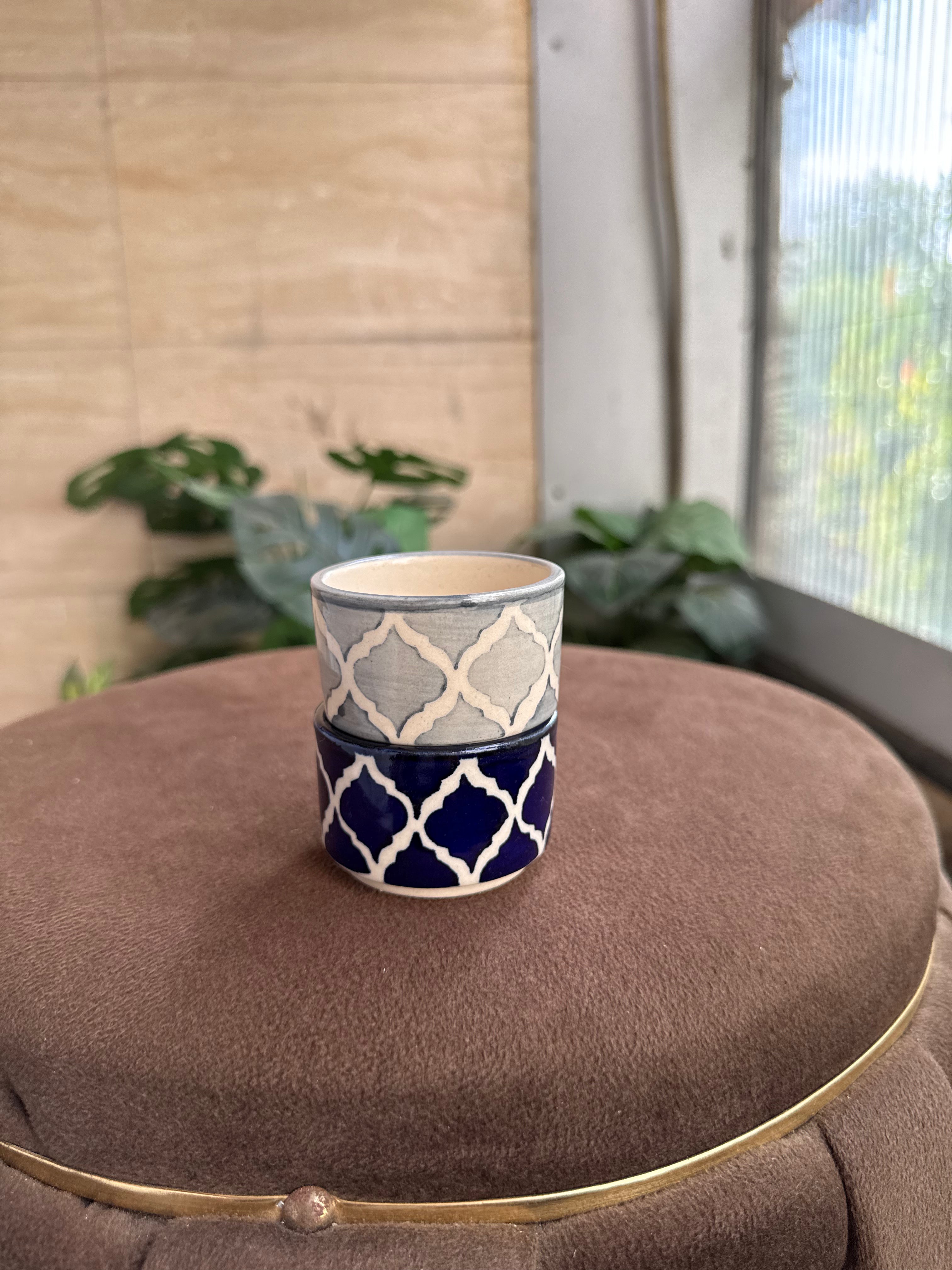 Ceramic Mini Bowls – Moroccan Pattern (Set of 2)