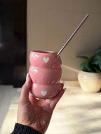 Pink Sipper with Straw