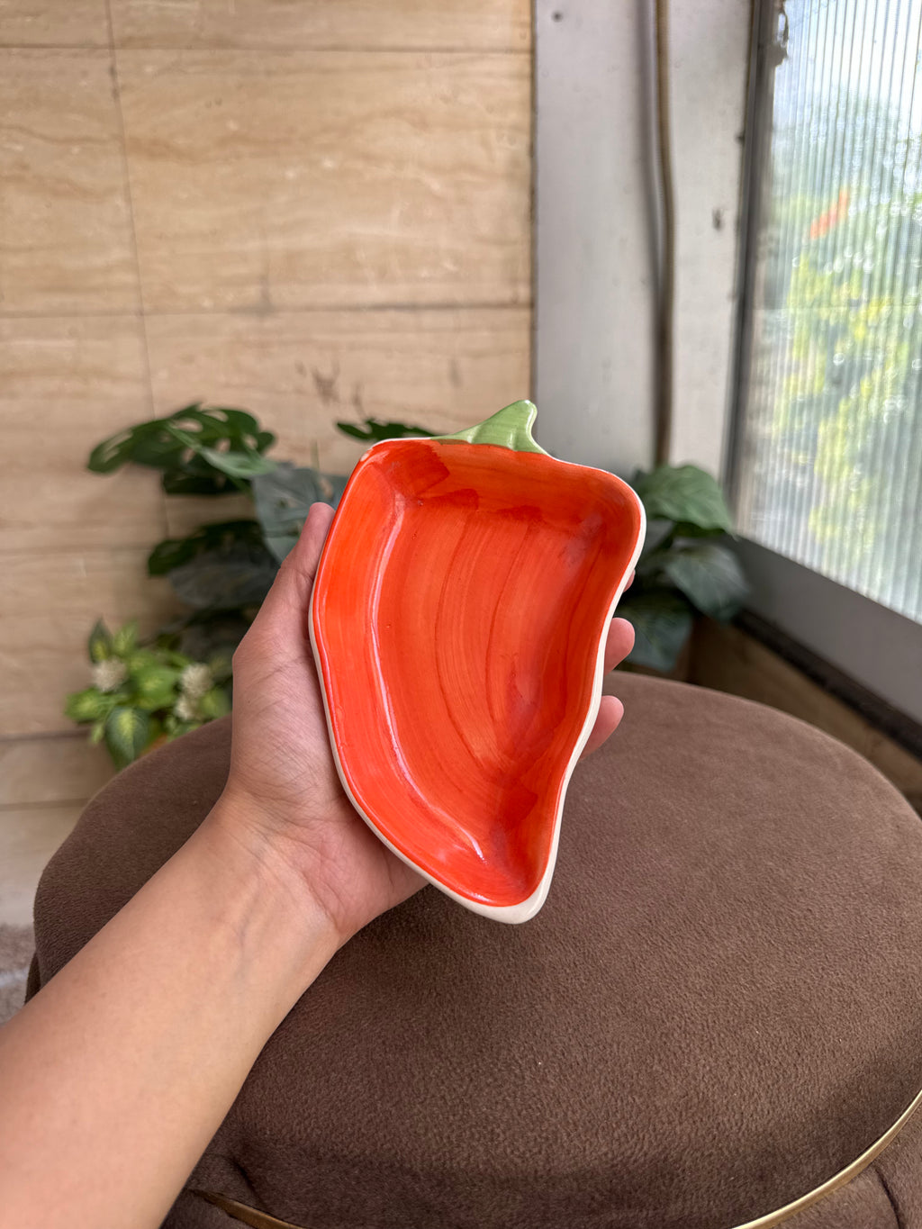 🌶️ Red Chilli Shaped Plate