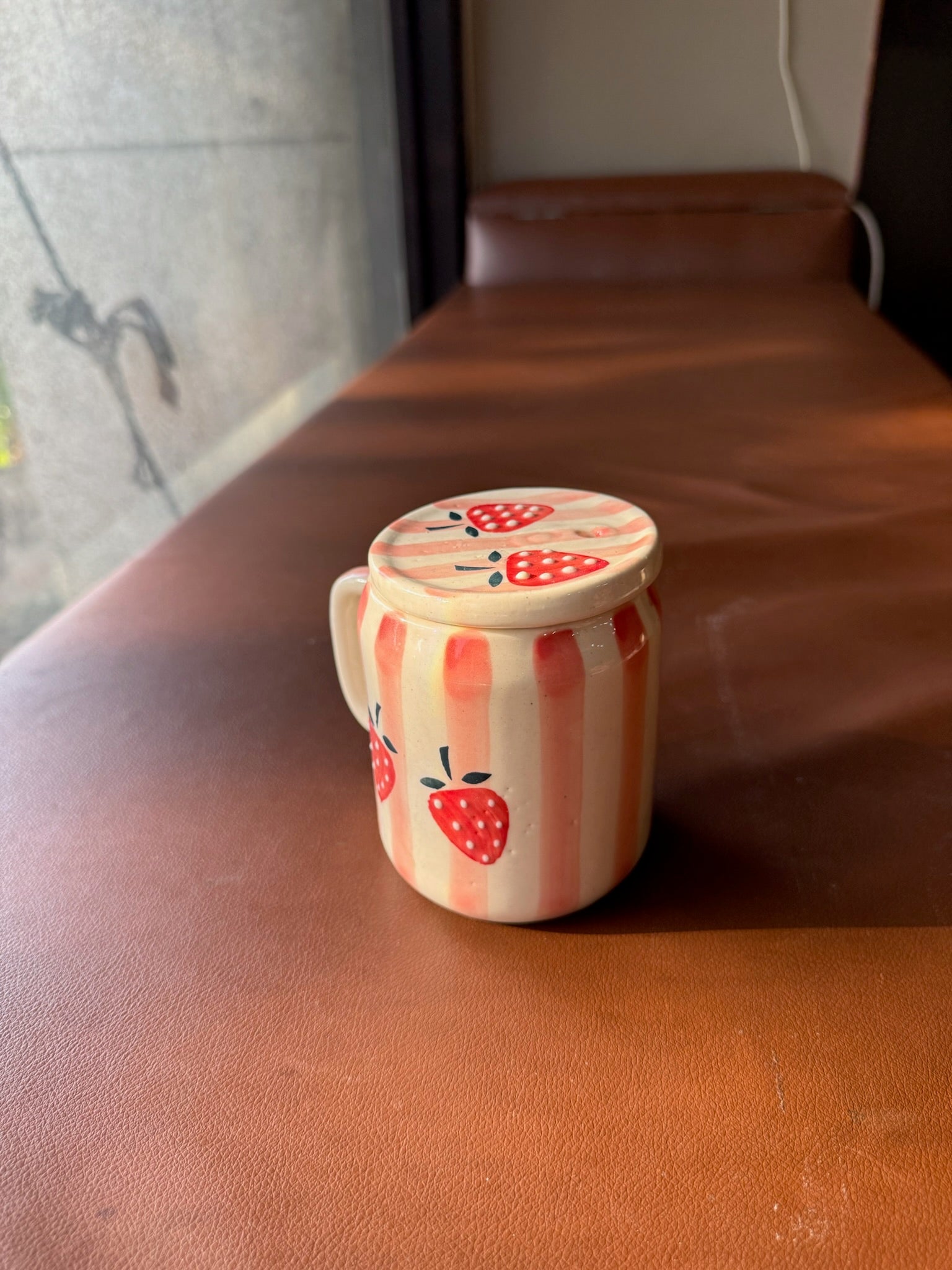 Strawberry Sipper with Lid