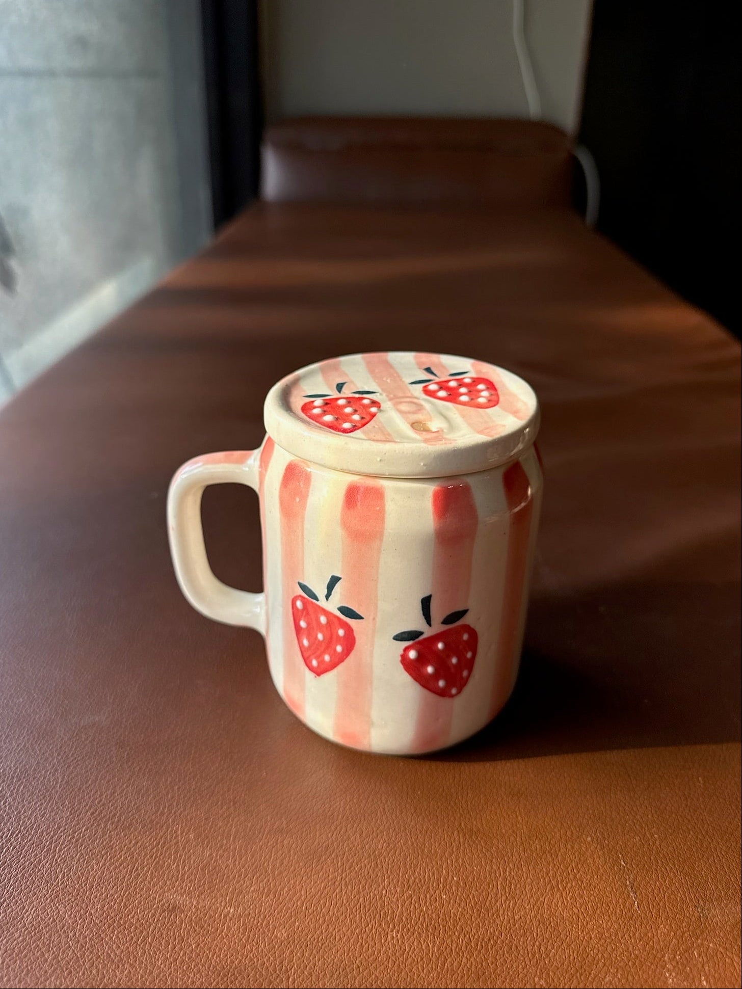 Strawberry Sipper with Lid