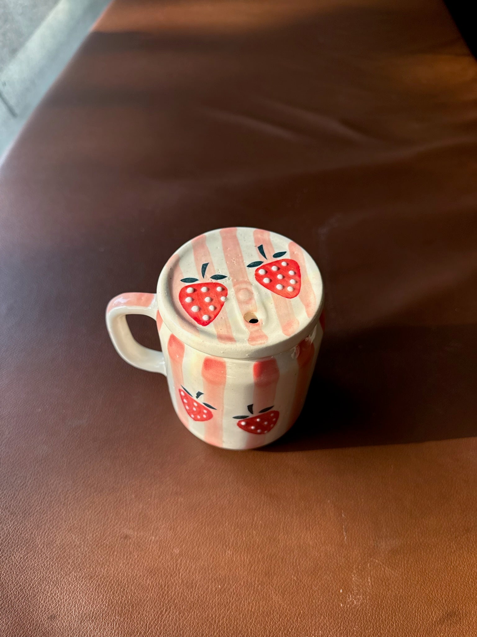 Strawberry Sipper with Lid
