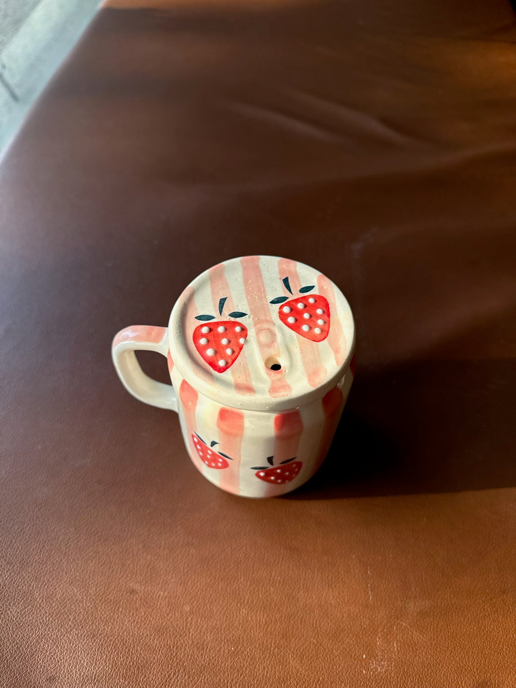 Strawberry Sipper with Lid