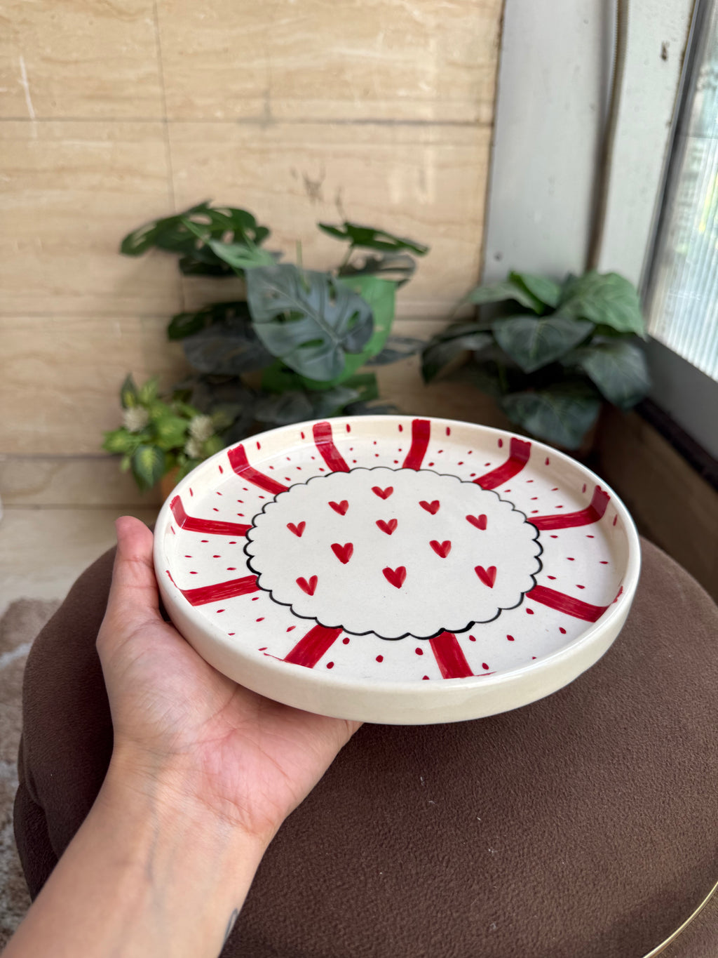 ❤️ Heart Burst Plate | Beautiful Big Serving Plate | 8 Inch Plate