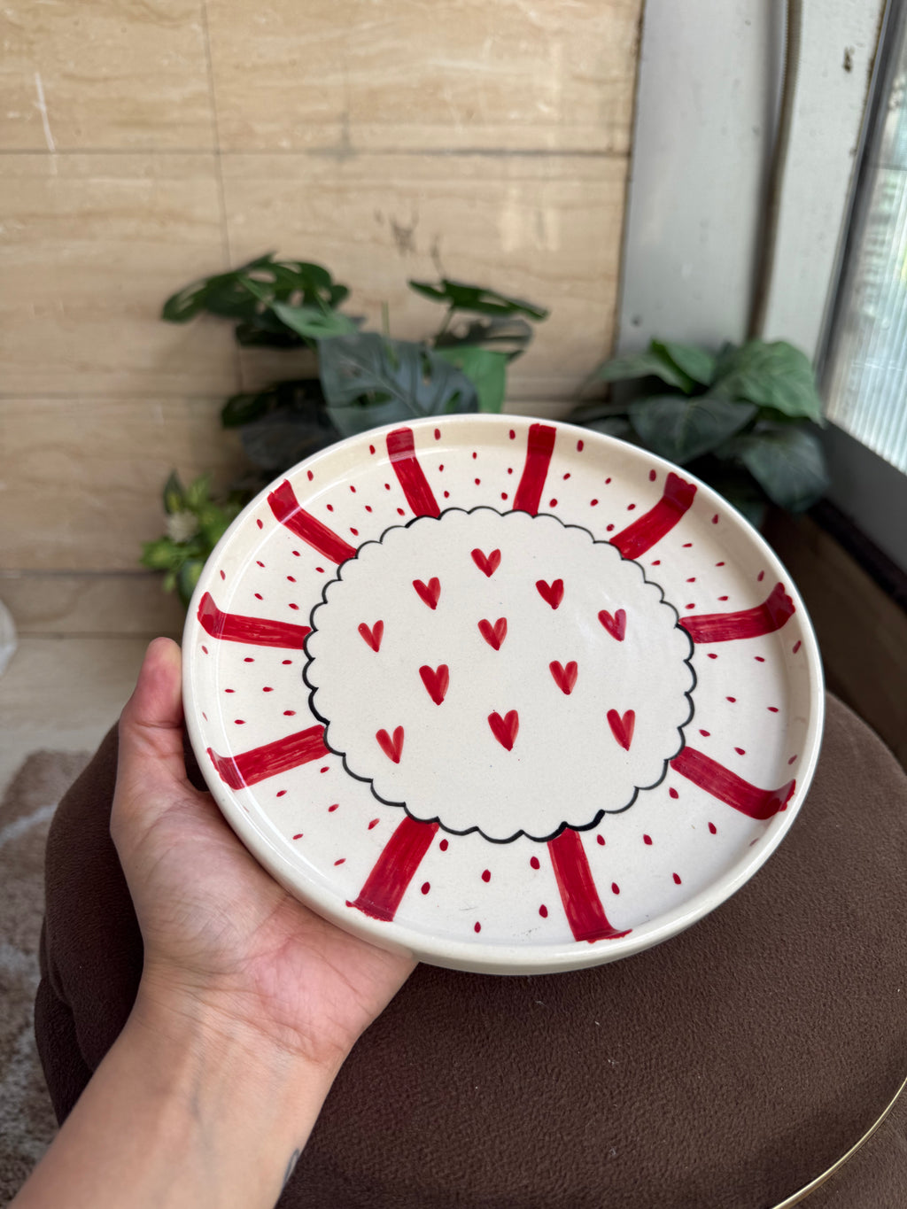 ❤️ Heart Burst Plate | Beautiful Big Serving Plate | 8 Inch Plate