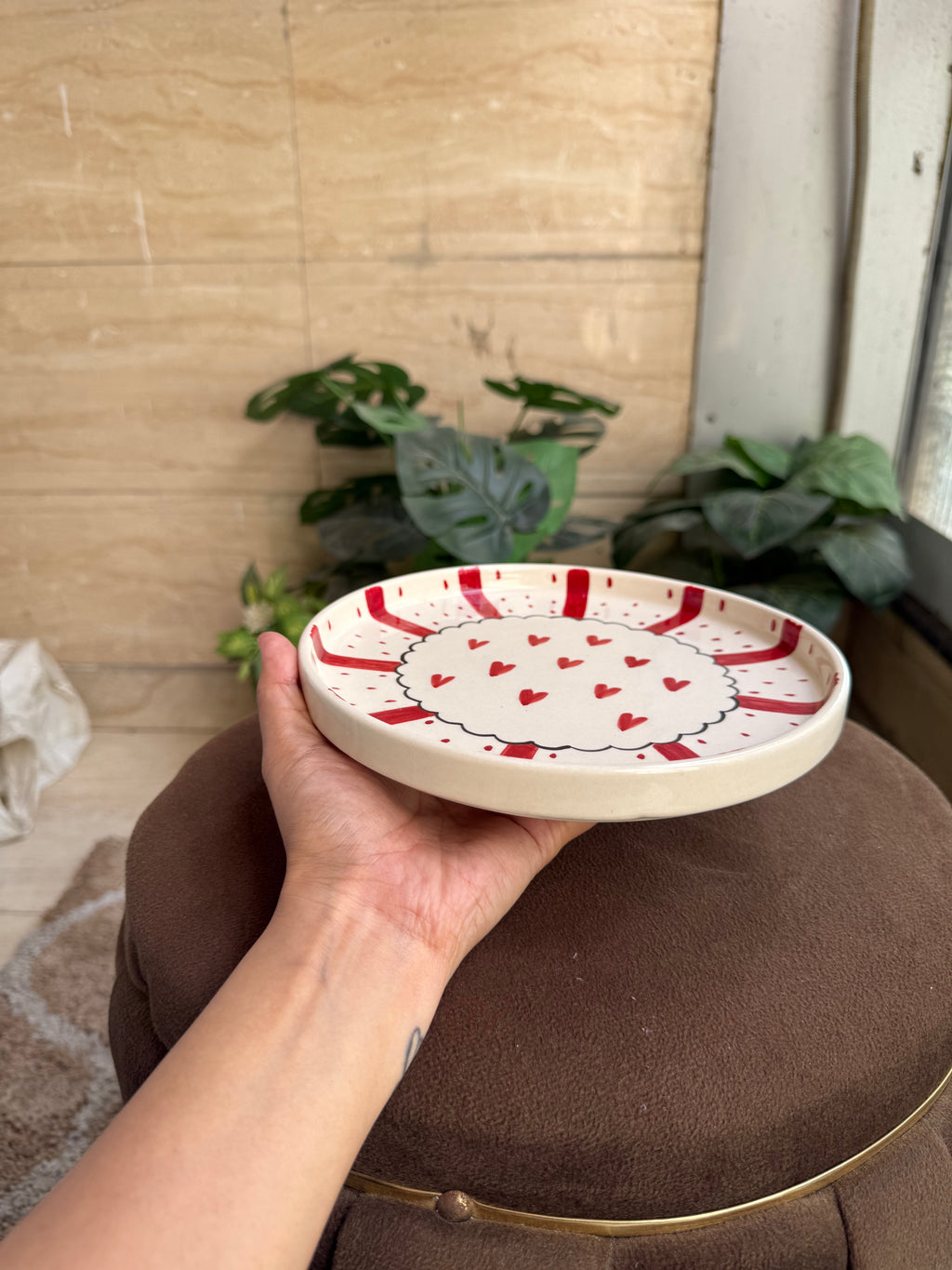 ❤️ Heart Burst Plate | Beautiful Big Serving Plate | 8 Inch Plate