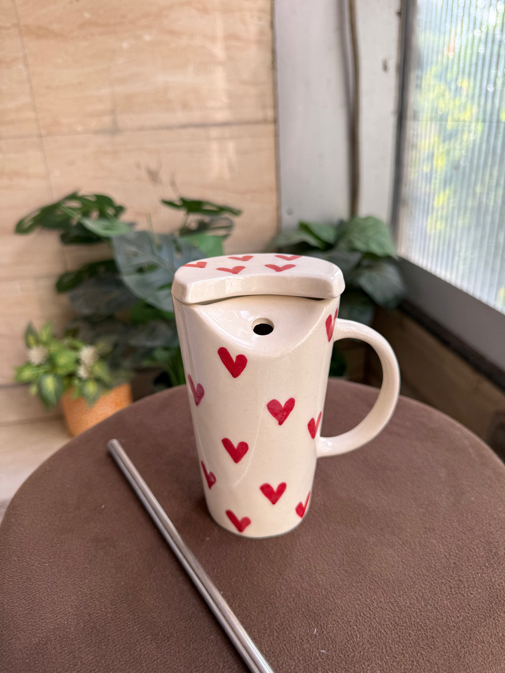 Beautiful Sippers Set | With Lid and Straw | Pack of 2 Sippers