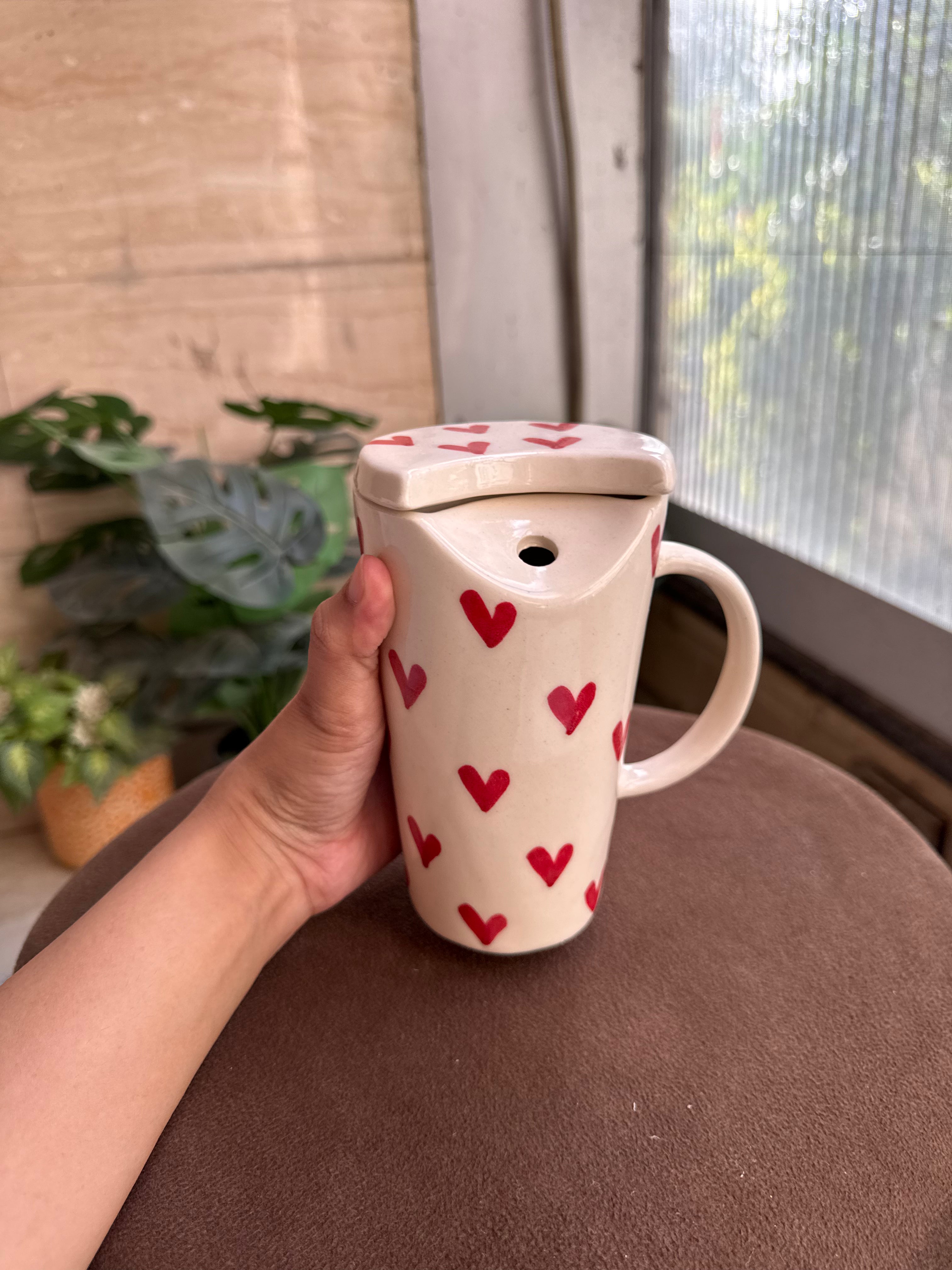 ❤️ Heart Sipper Cup | Wid Lid + Steel Straw