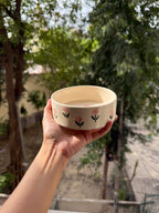 Pink Flower Breakfast Bowl | For Snacks, Noodles, Breakfast