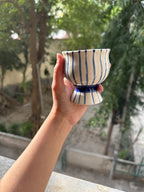 💙 Blue Stripe Dessert Cup