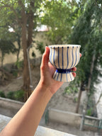 💙 Blue Stripe Dessert Cup