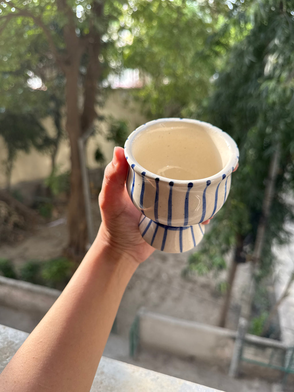 💙 Blue Stripe Dessert Cup