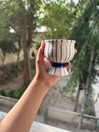💙 Blue Stripe Dessert Cup