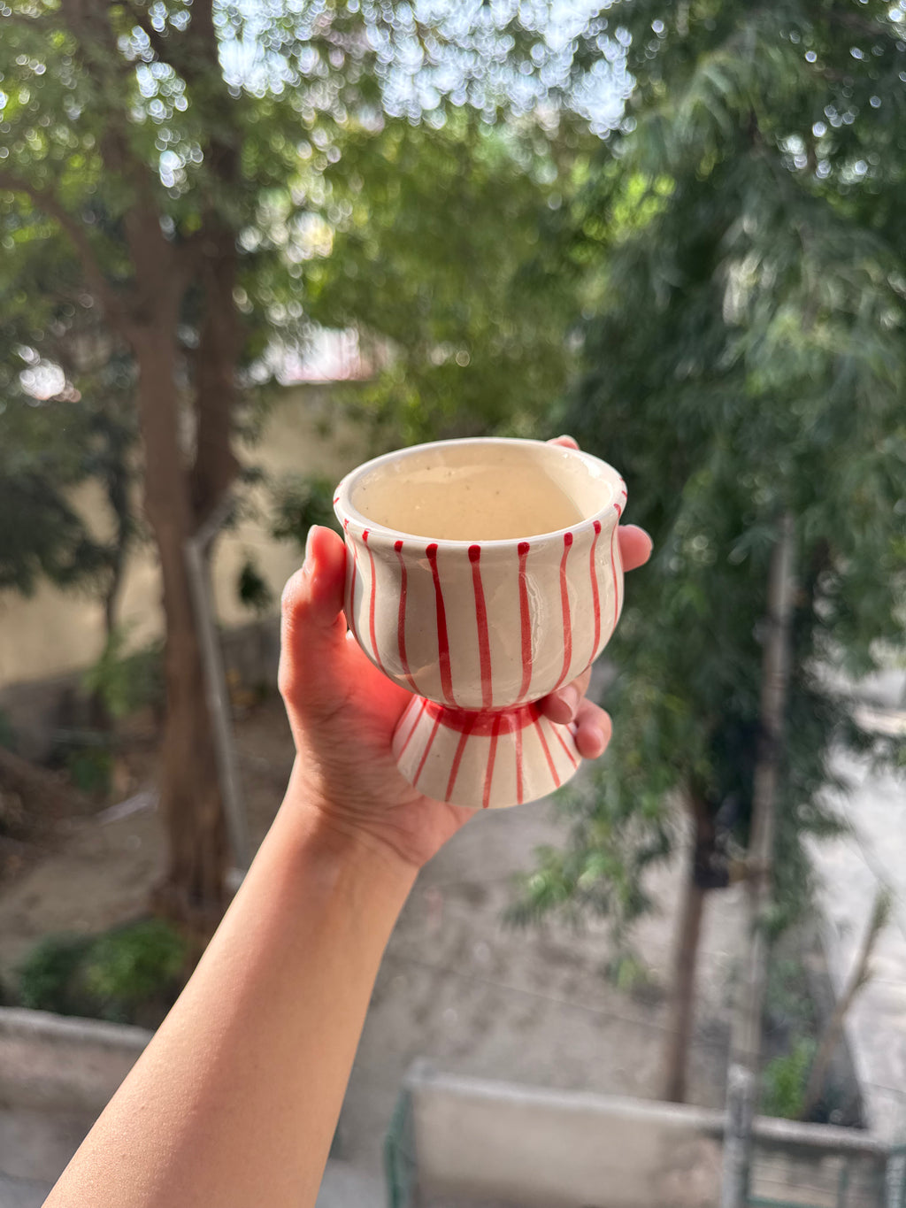 ❤️ Red Stripe Dessert Cup
