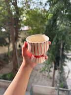 ❤️ Red Stripe Dessert Cup