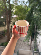 ❤️ Red Stripe Dessert Cup