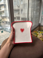 Heart Toast Plate ❤️🍞 (Set of 2)