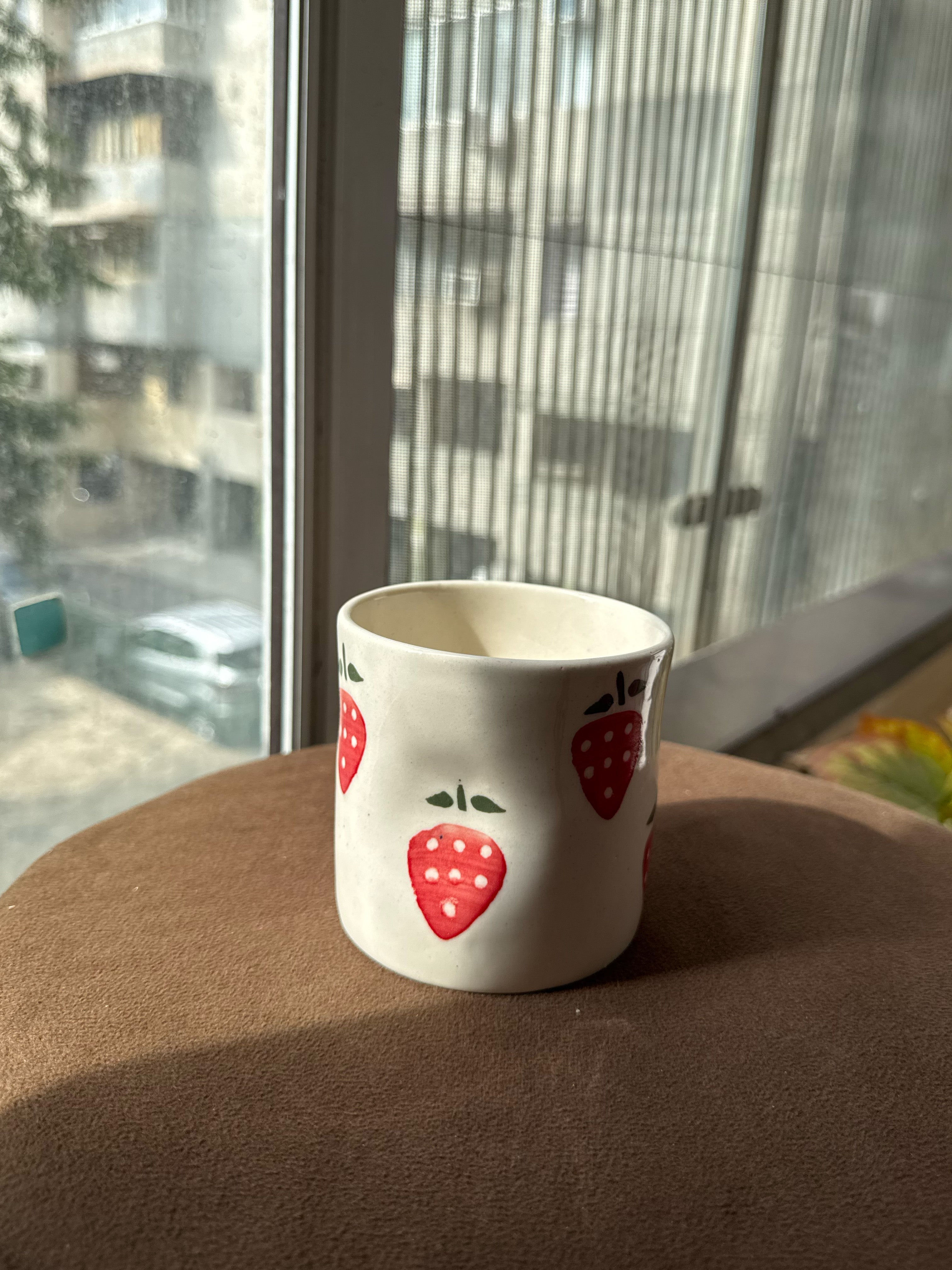 Strawberry Glass | Beautiful Ceramic Glass