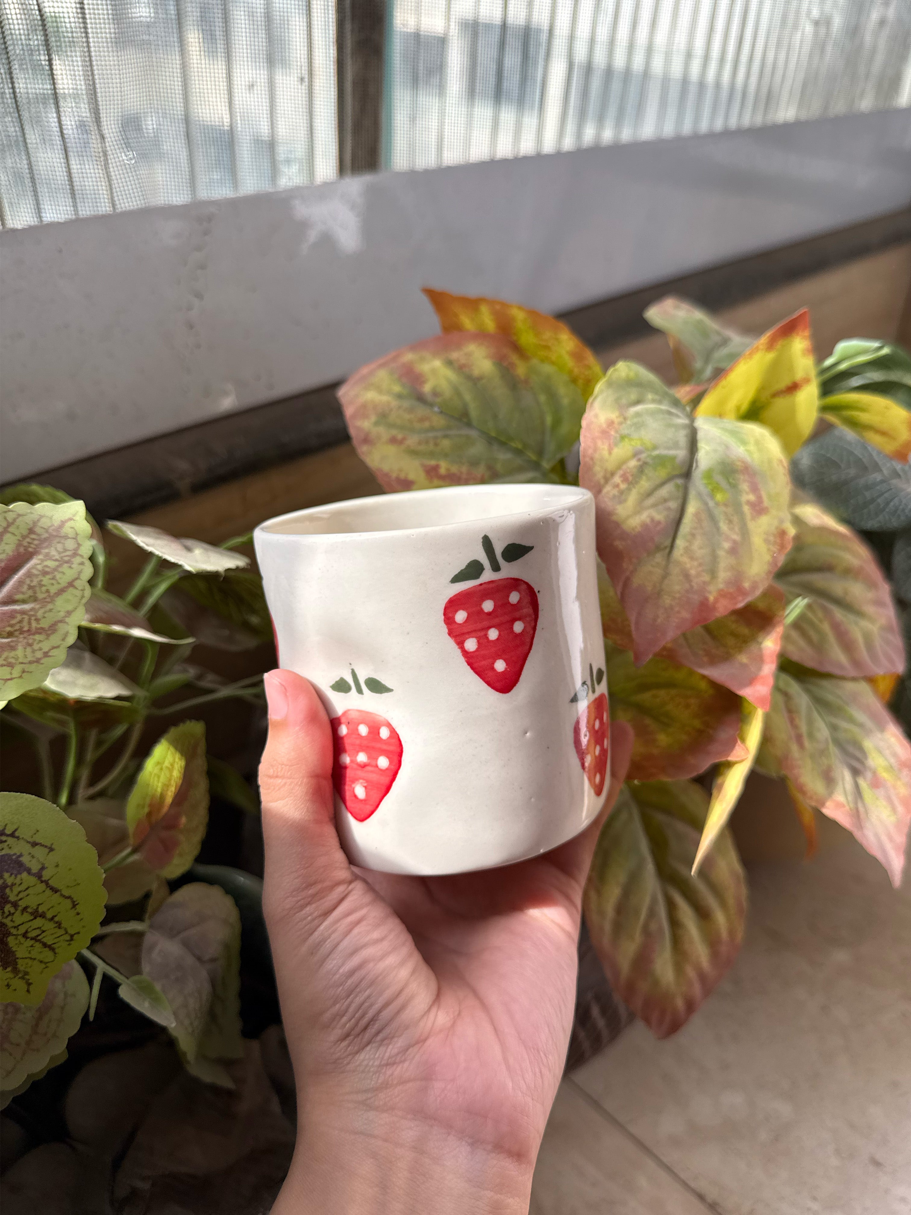 Strawberry Glass | Beautiful Ceramic Glass