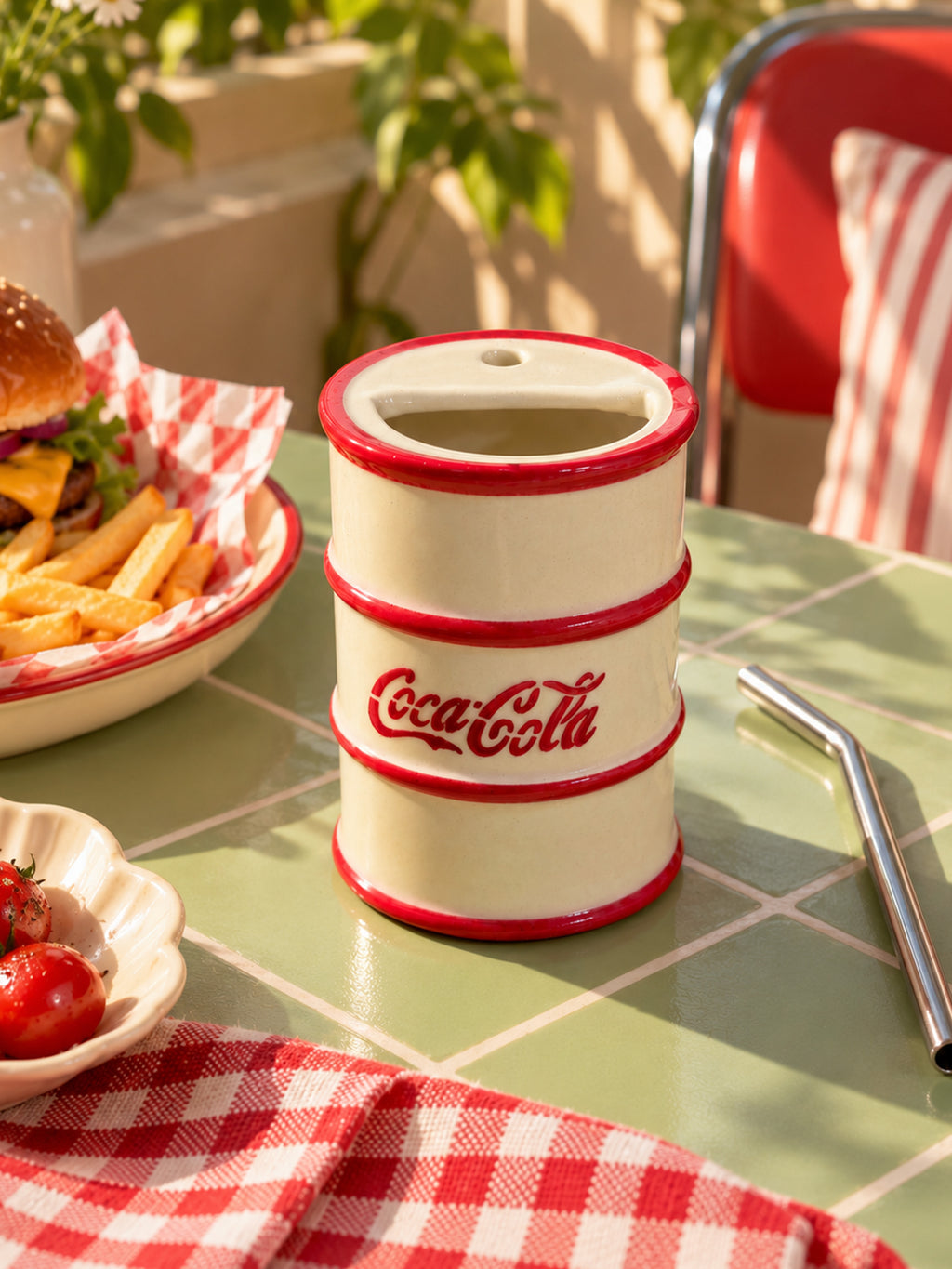 Coca-Cola Drum-Shaped Ceramic Tumbler 🥤❤️