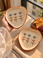 Mittiraa Home Floral Ceramic Small Serving Plate