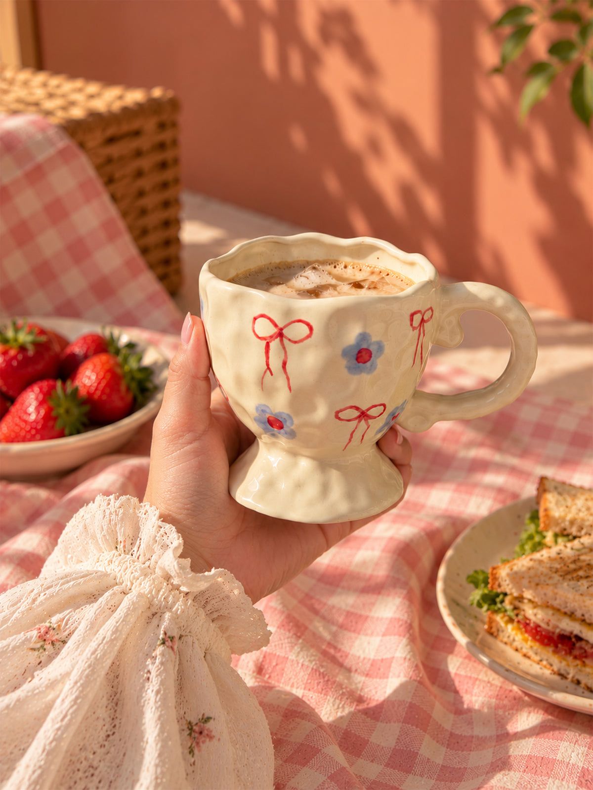 Mittiraa Home Bow & Bloom Ceramic Mug 🎀