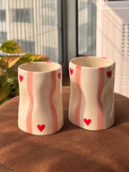 Mittiraa Home Pink Hearts Glass | Unique and Pinteresty Glass