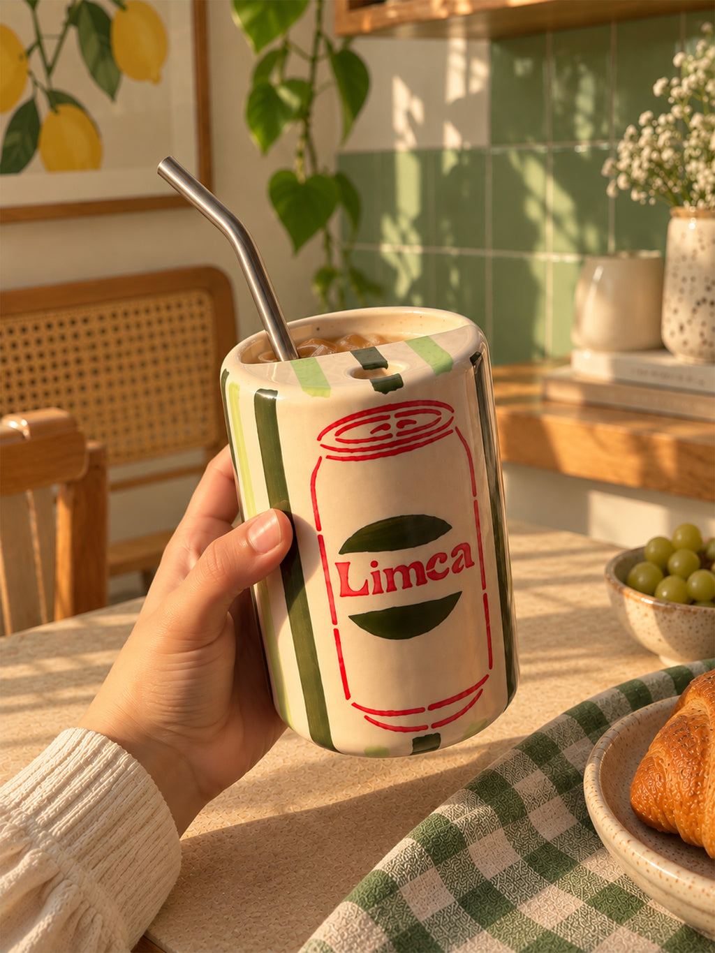 Mittiraa Home Limca Ceramic Sipper 🍋💚