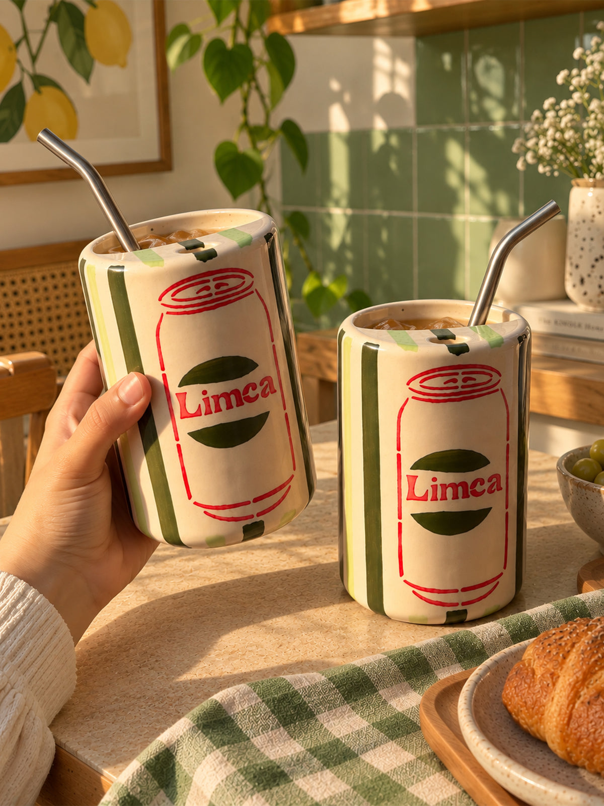 Mittiraa Home Limca Ceramic Sipper 🍋💚