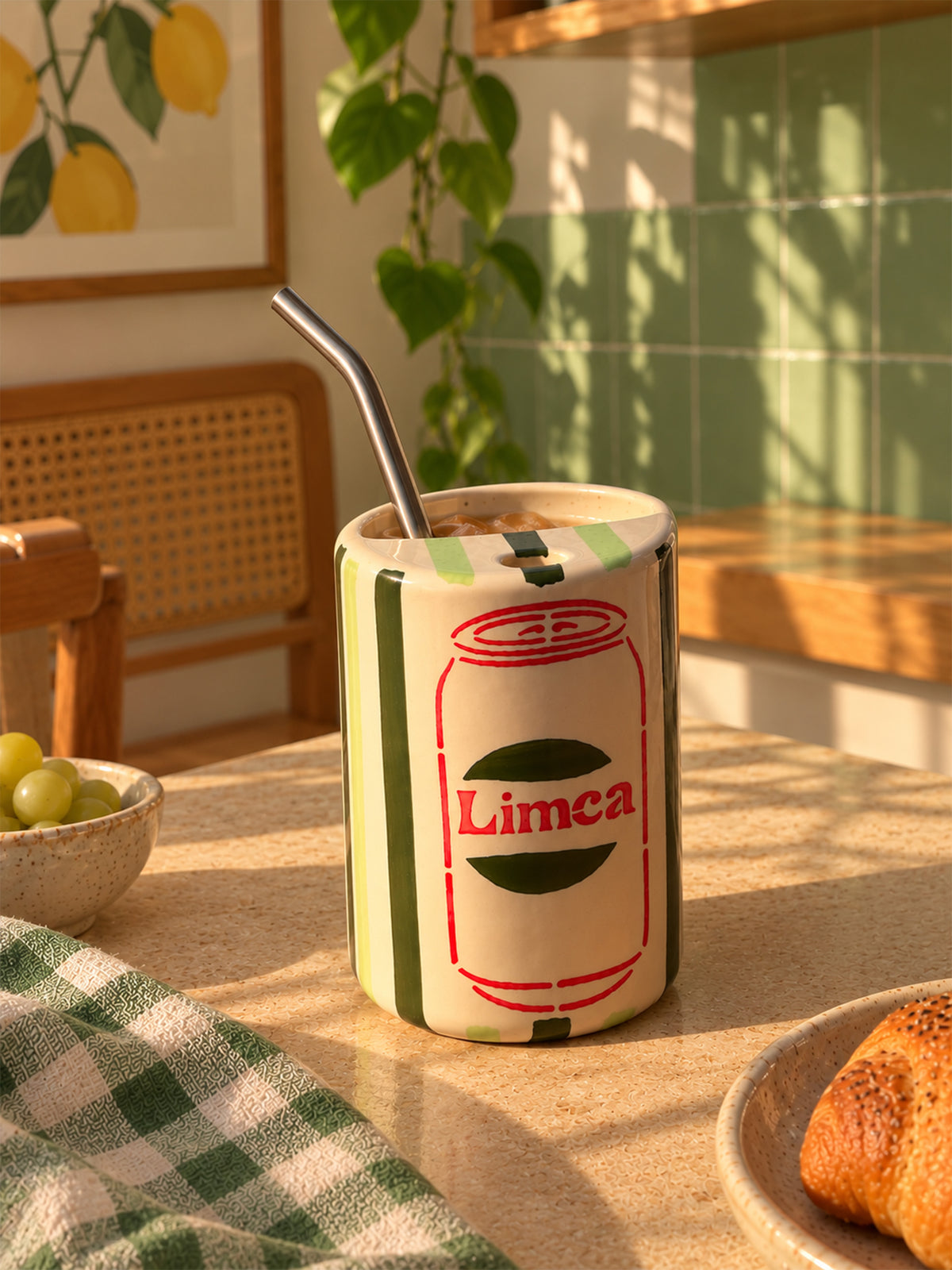 Mittiraa Home Limca Ceramic Sipper 🍋💚