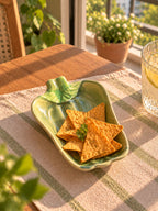 Mittiraa Home Green Capsicum Ceramic Plate