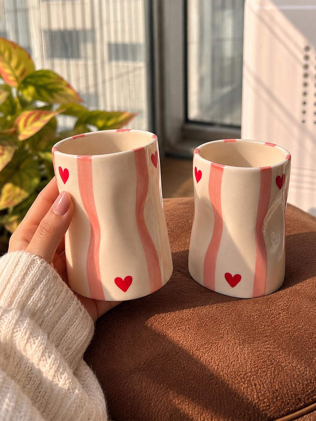 Mittiraa Home Pink Hearts Glass | Unique and Pinteresty Glass