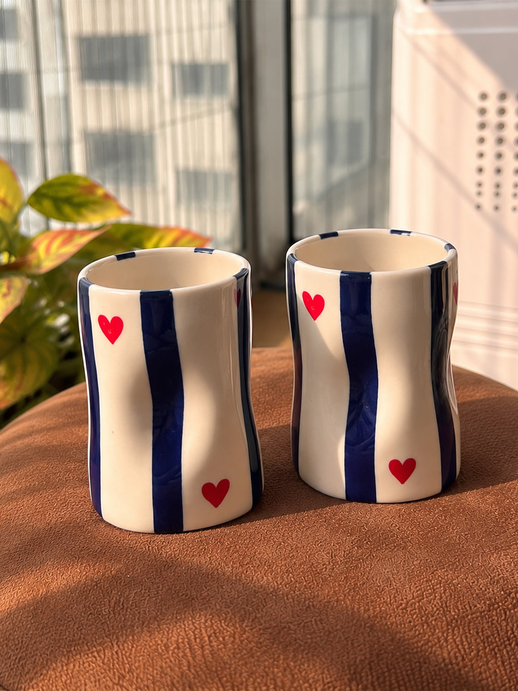 Mittiraa Home Blue Hearts Glass | Unique and Pinteresty Glass