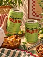 Mittiraa Home Mojito Ceramic Can | Beautiful Can Shaped Sipper + Steel Straw
