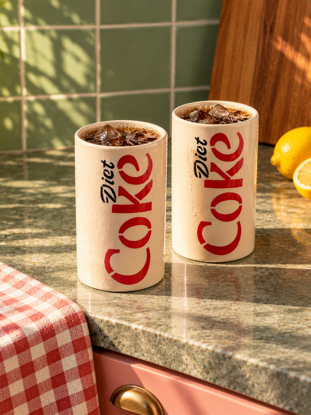 Diet Coke Ceramic White Glass | Cute and Aesthetic