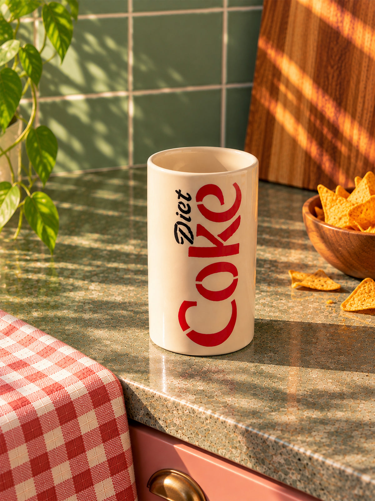 Diet Coke Ceramic White Glass | Cute and Aesthetic