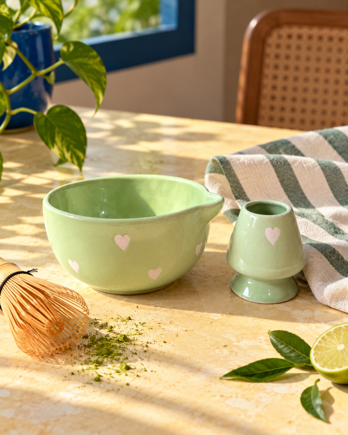 Green Hearts Matcha Bowl