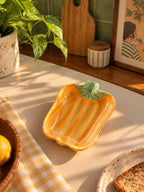 Mittiraa Home Yellow Capsicum Ceramic Plate