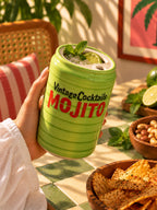 Mittiraa Home Mojito Ceramic Can | Beautiful Can Shaped Sipper + Steel Straw