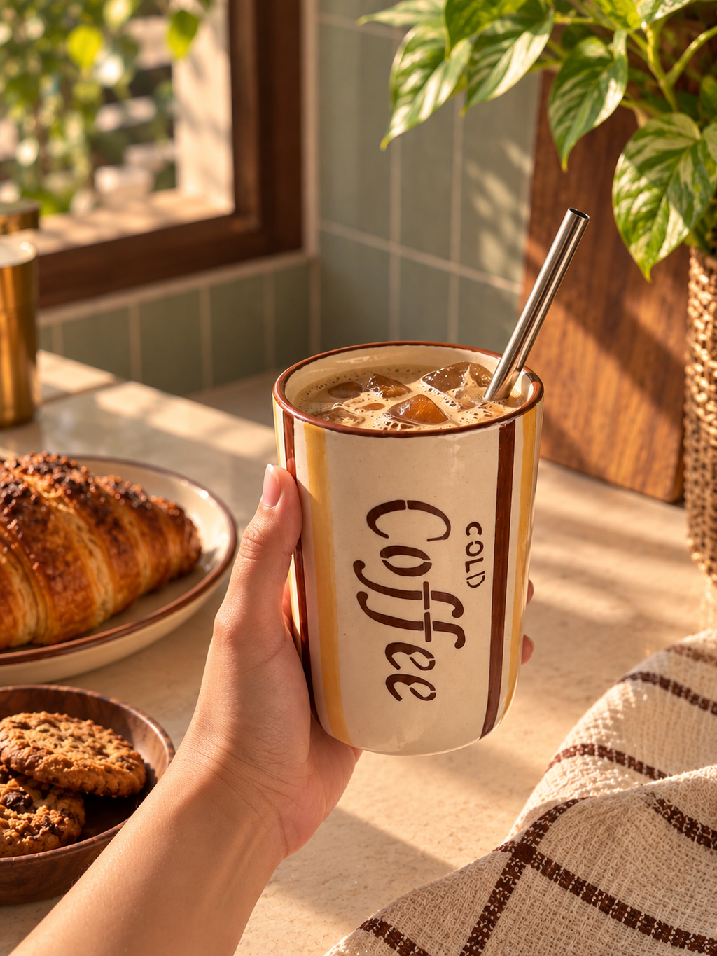 Mittiraa Home Cold Coffee Ceramic Cup ☕🤎