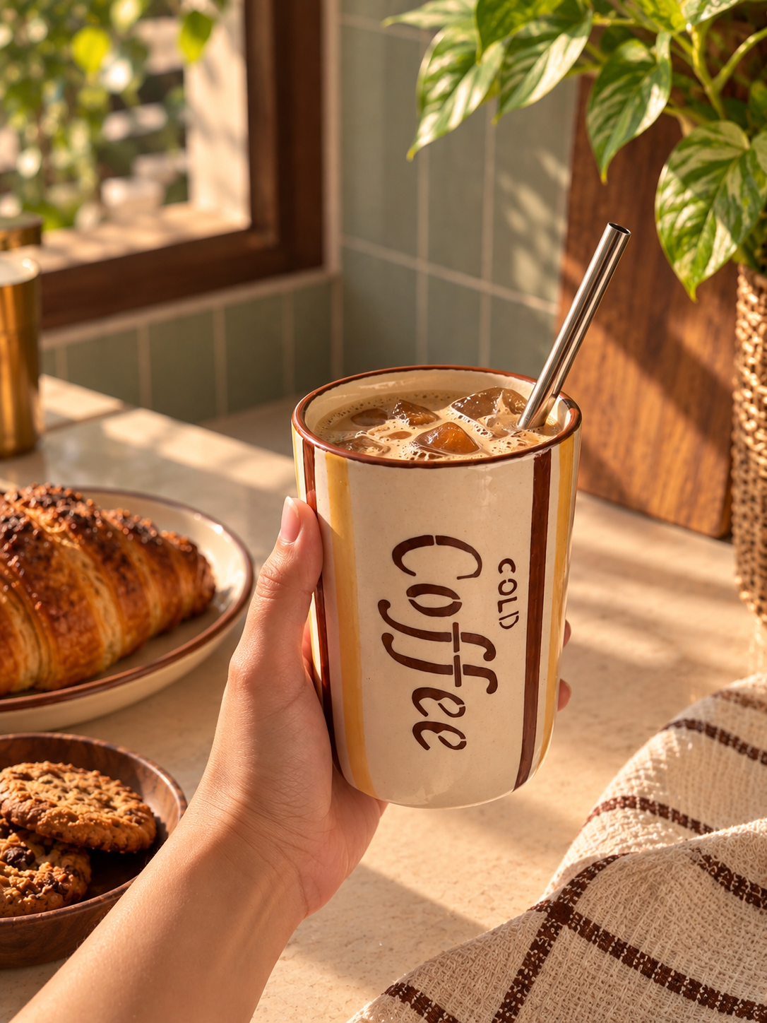 Mittiraa Home Cold Coffee Ceramic Cup ☕🤎