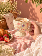 Mittiraa Home Bow & Bloom Ceramic Mug 🎀