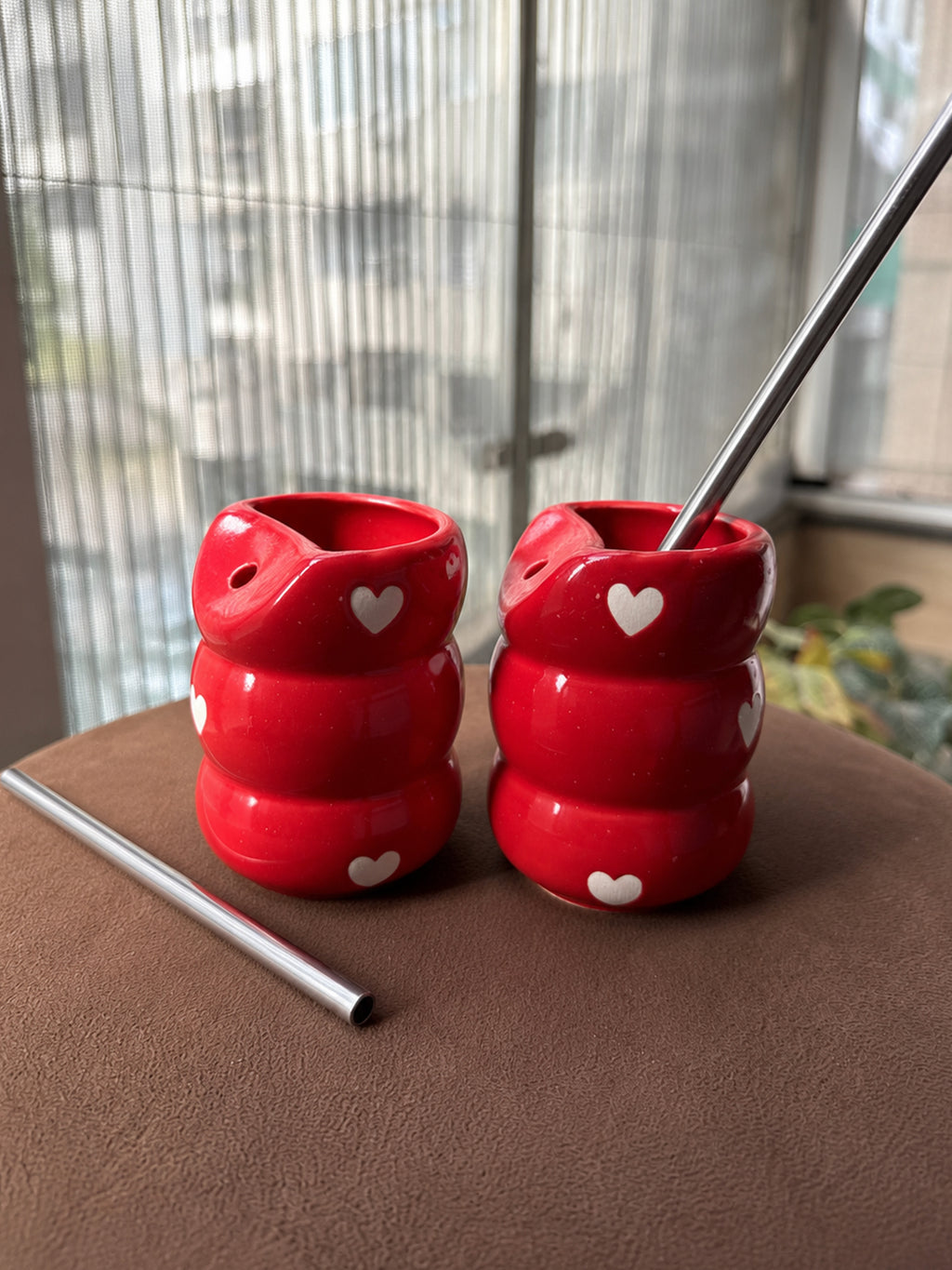 Love Bubble Sipper ❤️ With Steel Straw (Set of 2)