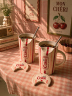 Diet Coke Sipper with Lid & Steel Straw❤️🥤 (Set of 2) LIMITED EDITION