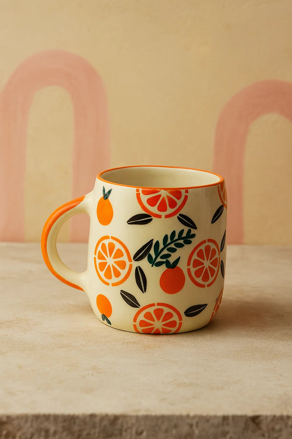 Oranges Leaves Mug