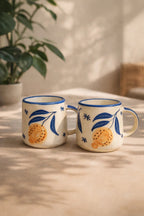 Blue Leaves Lemon Mug