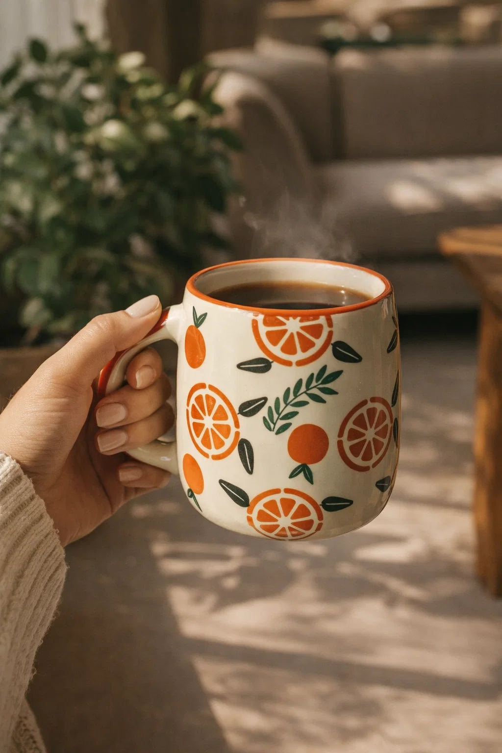 Oranges Leaves Mug
